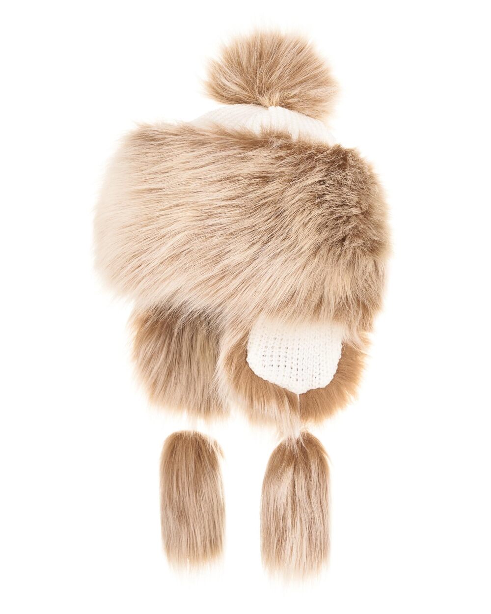 7684 Classic Ear Flaps Hat - Fur Trapper Hat - Winter Ushanka Hat S, Light